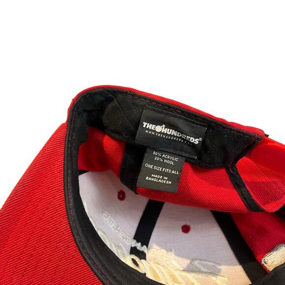 Y2K The Hundreds Los Angeles Script SnapBack Acrylic Wool - Red - Authentic - Picture 6 of 7